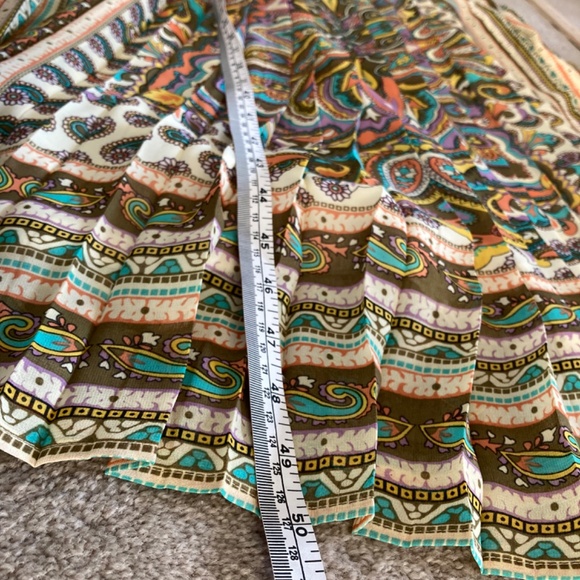 Signature by Robbie Bee Pleated Maxi Sundress Autumnal Colors Size 12 - Picture 6 of 6